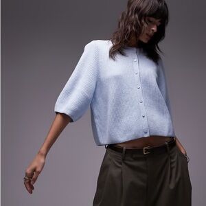 & Other Stories 100% Merino Wool Women's Soft Blue Cardigan